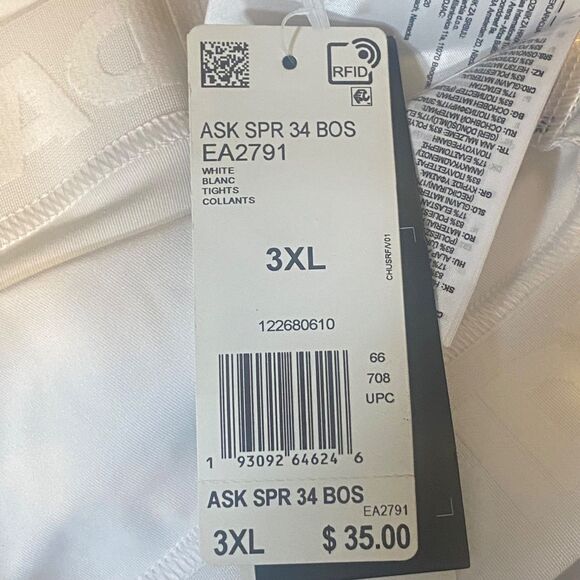 Adidas Alphaskin 3/4 Tights Men’s Size 3XL – White – NWT - Picture 4 of 12